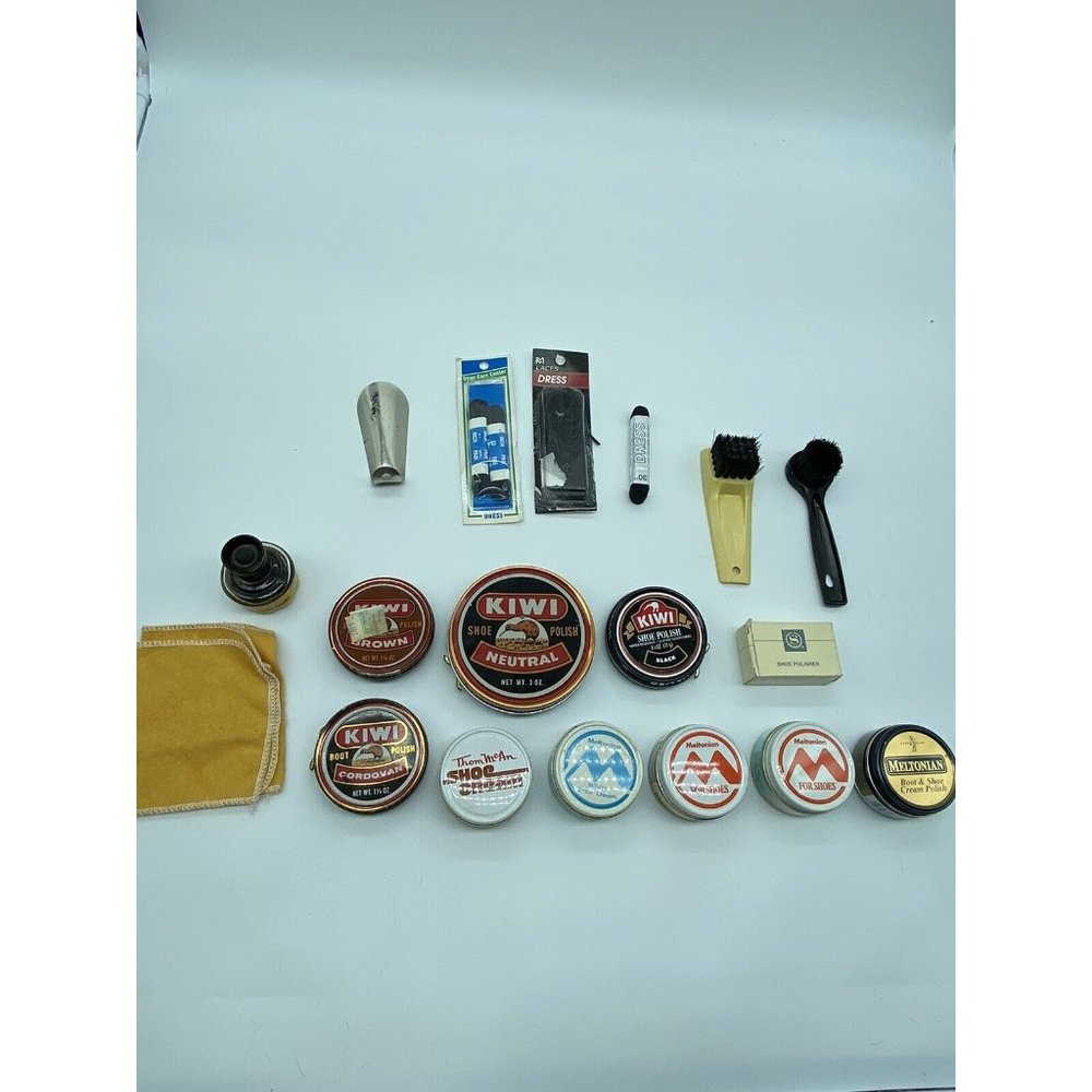 meltonian shoe cream lot, kiwi shoe polish pre-owned